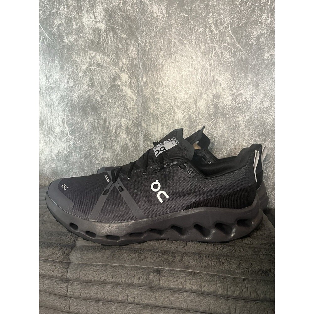 On Cloudsurfer Men's 14 Black Gray CloudTec Phase Running Shoes 3ME10321006 NEW